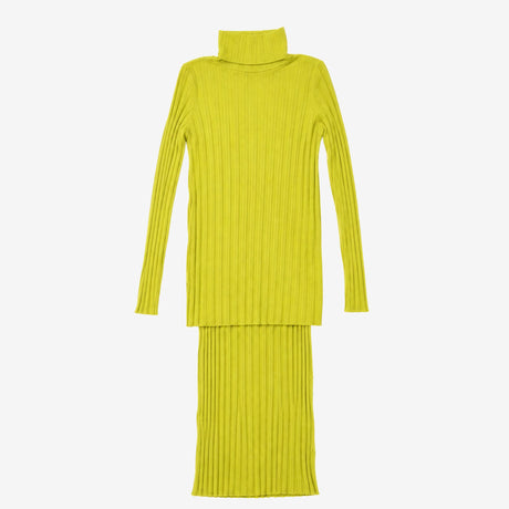 Organic Cotton Bodycon Midi Dress in Thick Rib 