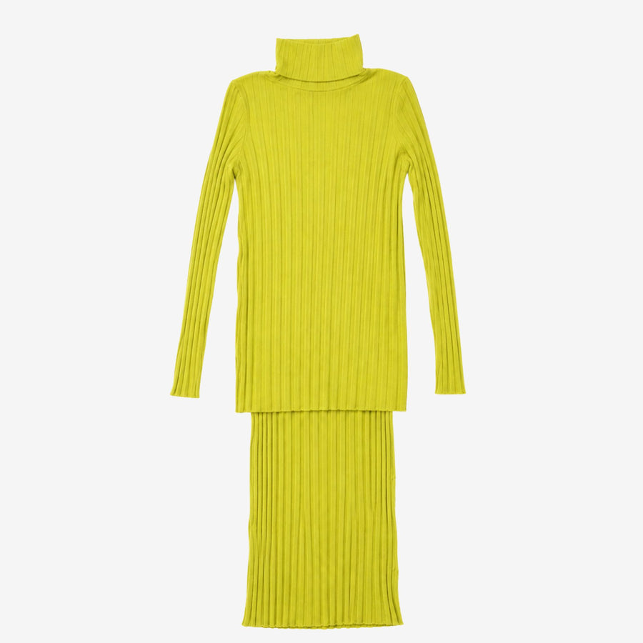 Organic Cotton Bodycon Midi Dress in Thick Rib 