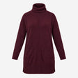 Plum Burgundy 100% Cotton Roll Neck Popper Nursing