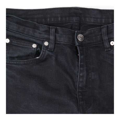 Jeans Washed Black Slim Straight Leg High Rise Den