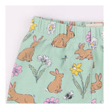 Green Bunny & Flowers Leggings