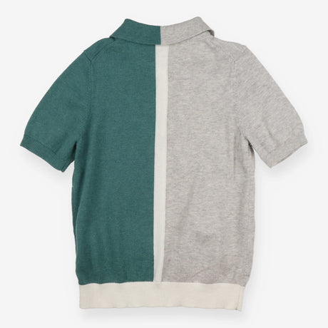 Grey & Green Collared T-shirt