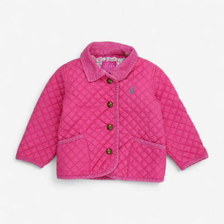 Quilted Pink Jacket with Collar 