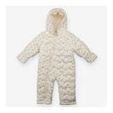 Footed Pramsuit Cream Grey Spots
