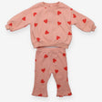 Outfit pink with red hearts sweater & leggings