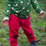 Comfy trousers raspberry cord