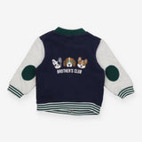 Navy Dogs Jacket with Grey Sleeves