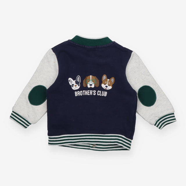 Navy Dogs Jacket with Grey Sleeves