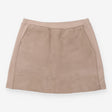 Mini Skirt Taupe Wool Leather Panel A Line