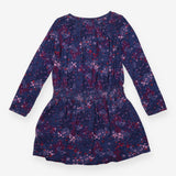 Navy floral long sleeve dress