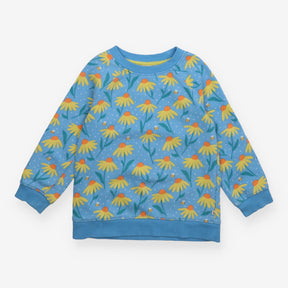 Sweater Blue Bees and Flowers