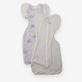 Swaddle Up Grey Naughts and Crosses and Grey Spott
