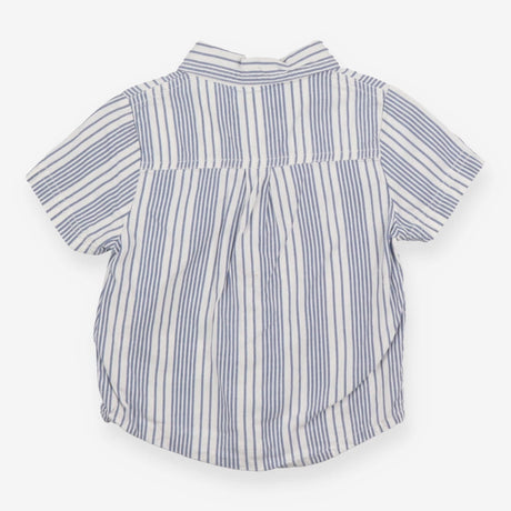 Blue & White Striped Collared Shirt