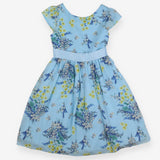 Blue Floral Occasion Dress