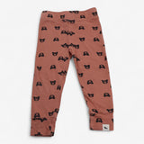 Leggings Dusty Orange with Bear Faces