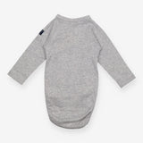 Bodysuit grey LS wrapover