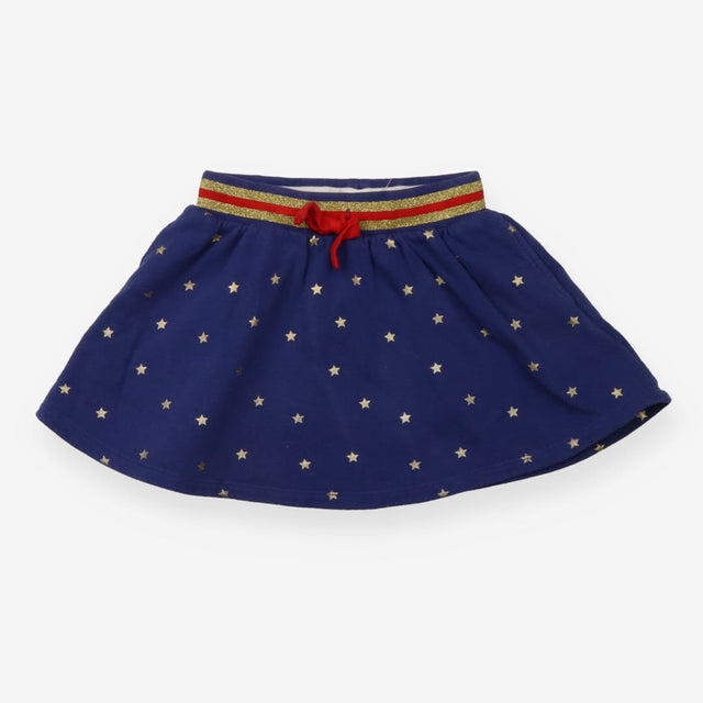 Blue Stars Skirt Gold Waistband
