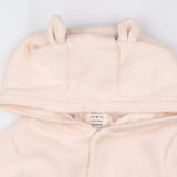 Pink Hooded Cardigan with Pockets