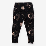 Leggings black with sun moon and star