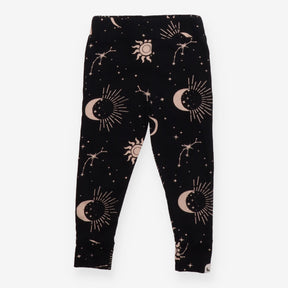 Leggings black with sun moon and star