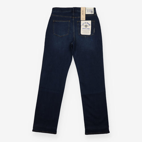 Jeans Blue Straight Leg High Rise Let It Rain