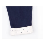 Navy ribbed joggers with pockets