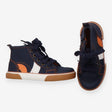 Navy Lace Up Trainers with Zip