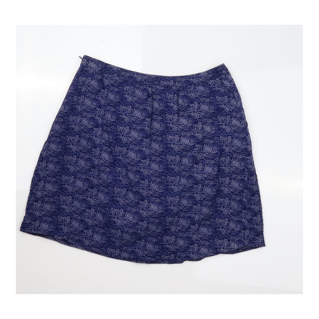Skirt Navy Coastal Print Viscose