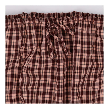 Pink And Brown Check Naples Midi Skirt