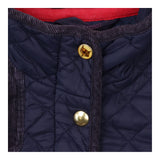Joules Quilted Jacket Navy Blue Cord Trim Fox Butt