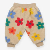 Fleece Trouser Light Brown with Flowers