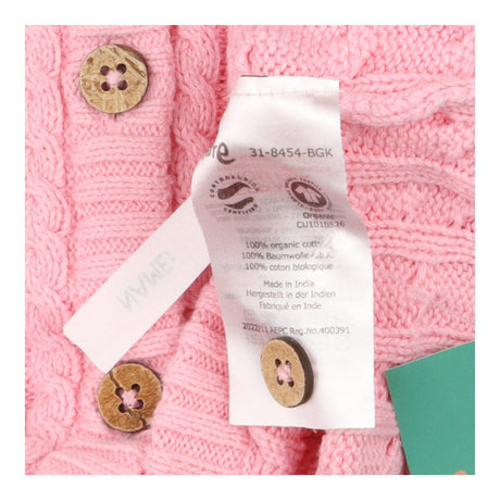 Cardigan Cable Knit Pink