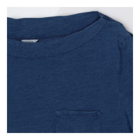 Blue Slub T‑Shirt Dress  Soft Textured Casual Styl