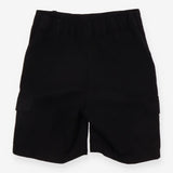 Black cargo school shorts