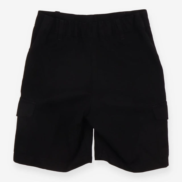 Black cargo school shorts