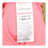 Tunic Top Coral Pink Wrap Front Stretch Maternity