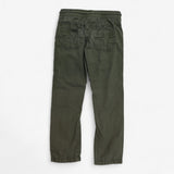 Trousers Kahki Green Pull On with Stitching on leg