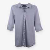 Blue Stripe Tie Waist Maternity Shirt