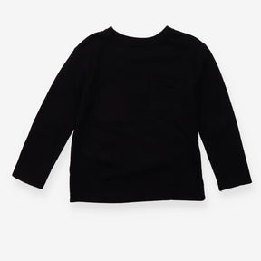 Long sleeve basic black t-shirt