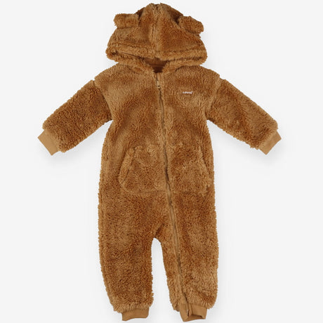 Onesie Fleece Brown Teddy Bear Hood