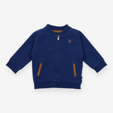 Blue zip up jacket