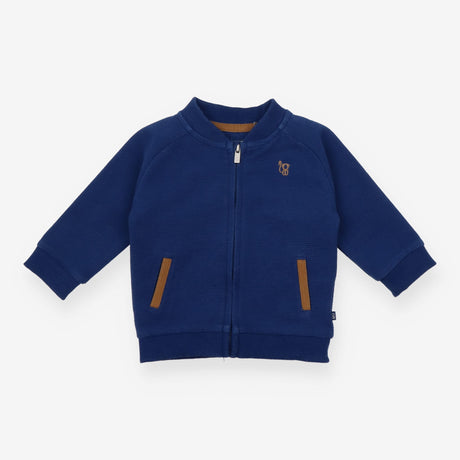 Blue zip up jacket