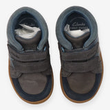 Blue Rainbow and Cloud Velcro Booties