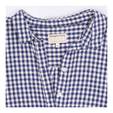 Blue Gingham Sleeveless Cotton Tunic with Pockets