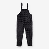 Lila Black Triangle Print Organic Dungarees