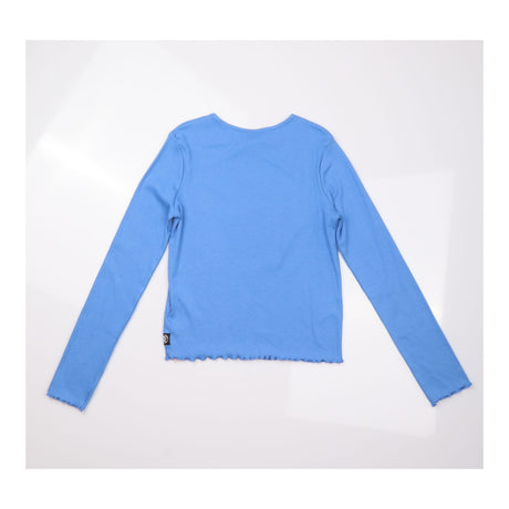 Blue Ribbed Sunset Long Sleeve