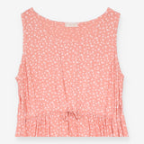 Dress Pink Ditsy Floral Viscose Tie Waist Midi