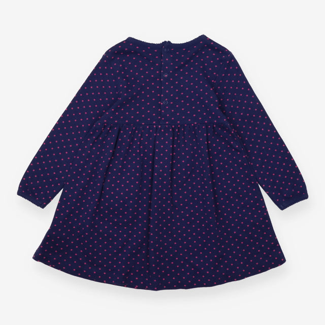 Navy Polka Dot Dress