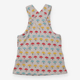 Pinafore Dress Grey with Yellow, Red and Blue Umbr