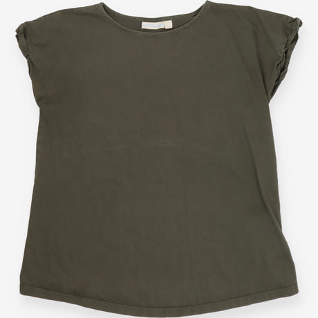 Khaki Green Short Sleeve Cotton Maternity T Shirt